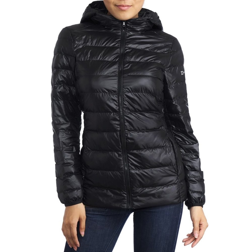 ALPINE SWISS EVA WOMENS DOWN ALTERNATIVE PUFFER JACKET HOODED LIGHT COAT